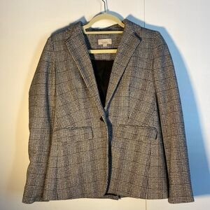 LOFT Plaid Single Button Blazer in Size 00